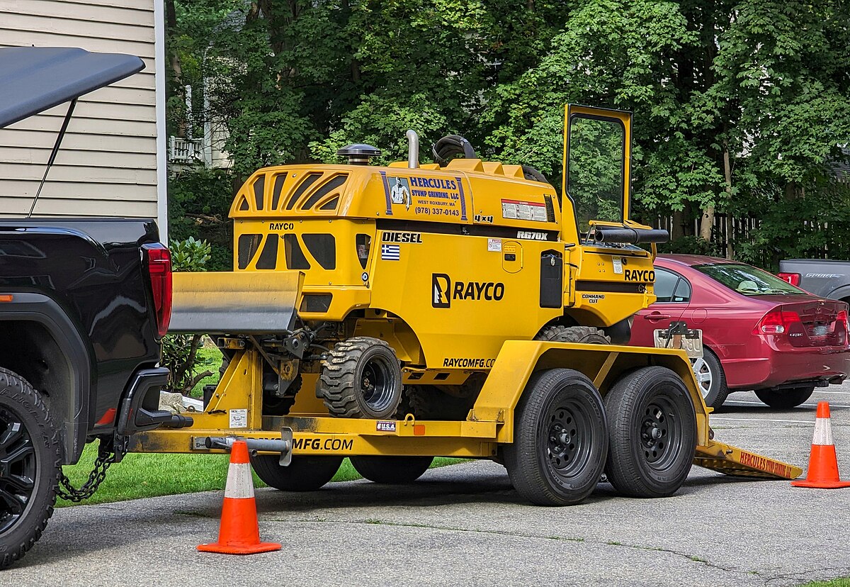 Rayco RG70X stump grinder — Arlington MA